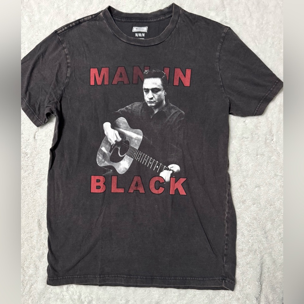 AEO TAILGATE Vintage-Inspired Johnny Cash Man In Black Graphic Band Tee